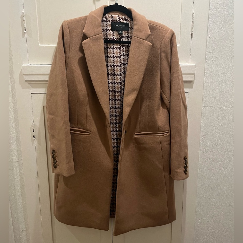 Ann Taylor Tan Trench Pea Coat